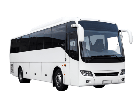 a sleek modern white passenger bus stands ready for comfortable long distance travel png